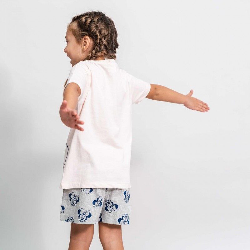 Pigiama Estivo di Minni per Bambine Giallo e Grigio Unisex-Bimbi