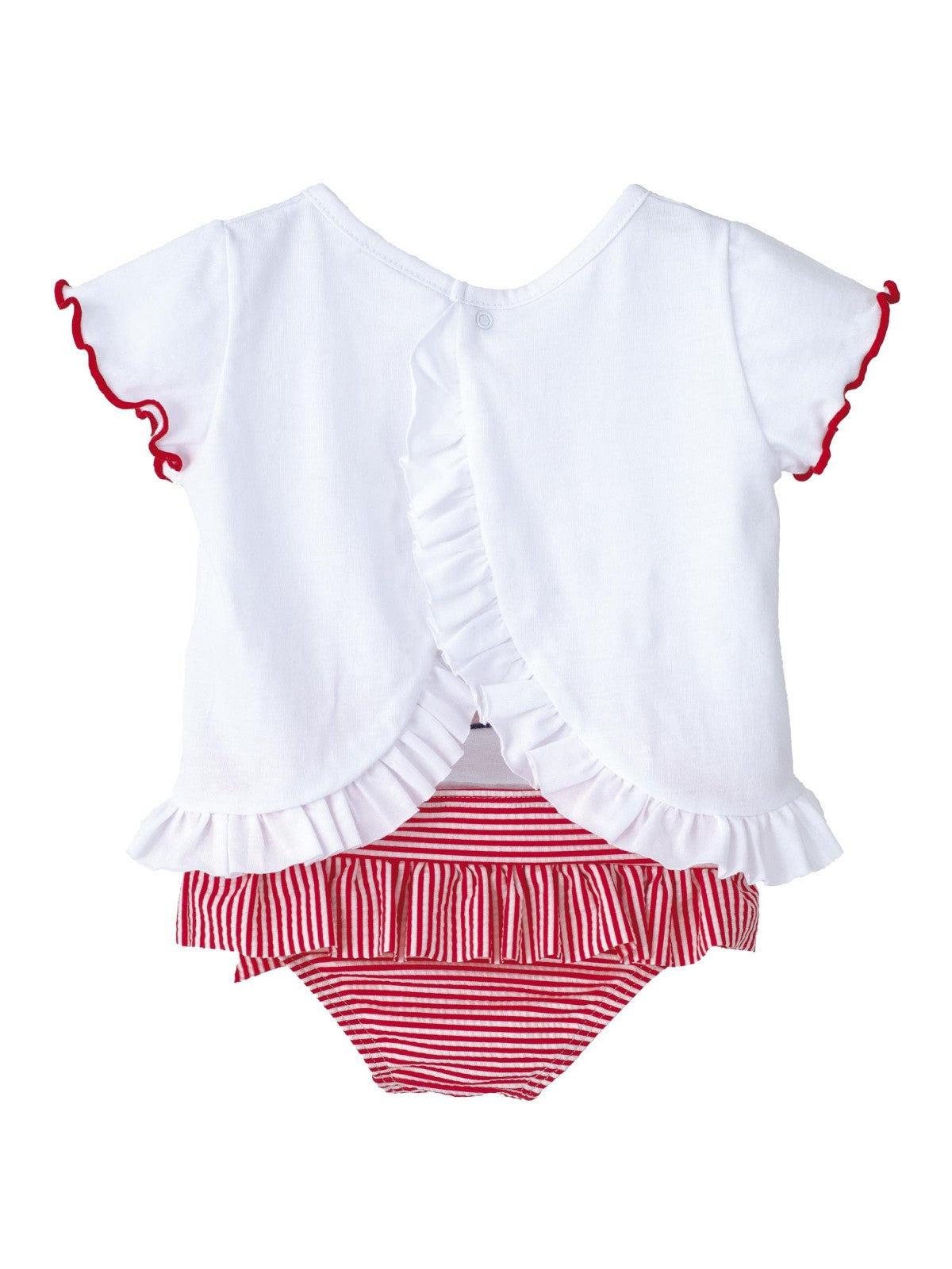 Set Due Pezzi Neonato, T-Shirt Bianca con Barchetta