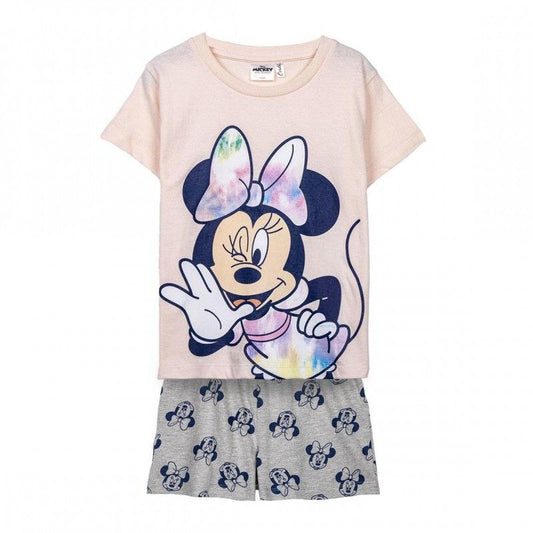 Pigiama Estivo di Minni per Bambine Giallo e Grigio Unisex-Bimbi