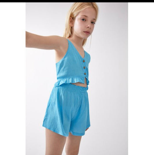 Street Monkey Completo estivo azzurro - Bambina